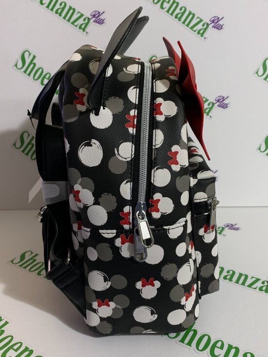 Loungefly Mini Backpack Disney Minnie Mouse Heads Ears Red Bow Polka Dot Bag main image 7